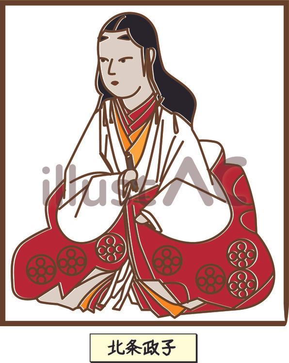 Free Vectors | Old History Heian Kamakura Nun Shogun Masako Hojo