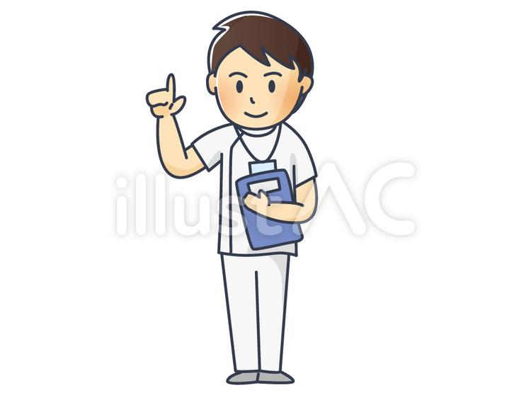 Free Vectors | Nurse's pointing finger male illustration