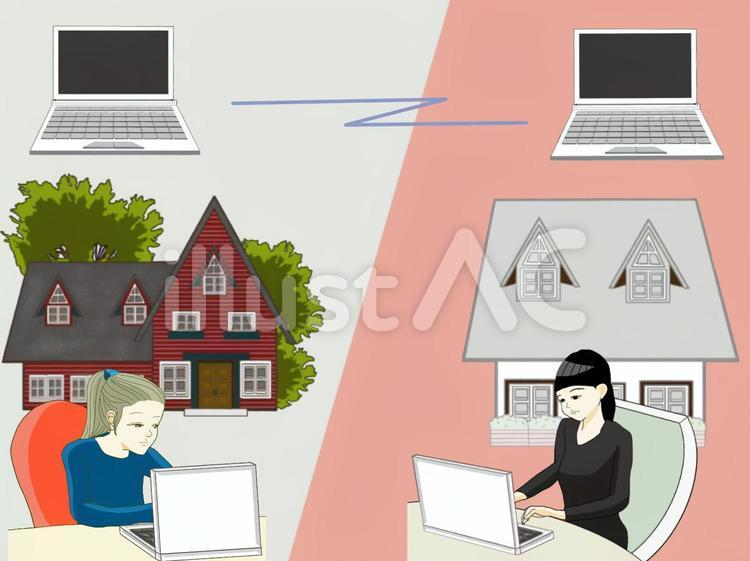 Free Vectors Telework image diagram ①