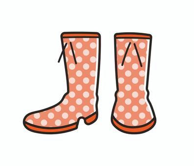 Polka dot pink boots, icon, boots, pink, JPG, PNG and AI