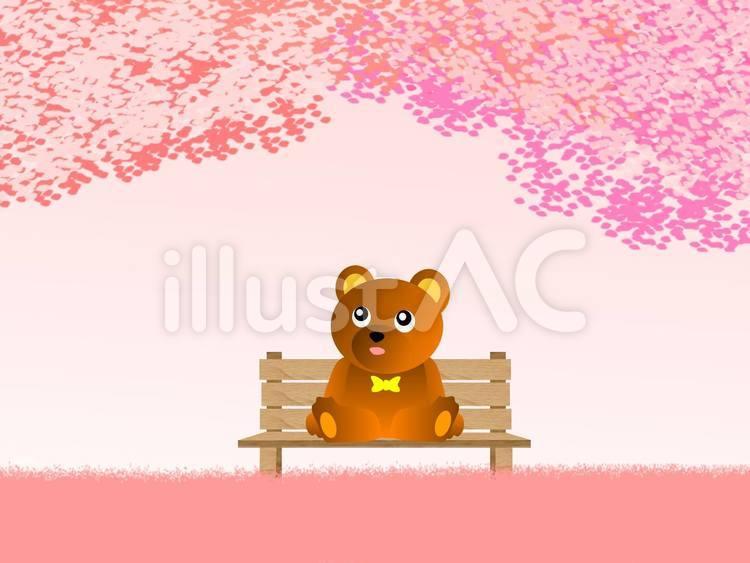 Cherry blossoms and bears cherry blossoms, cherry blossoms, full bloom, bear, JPG
