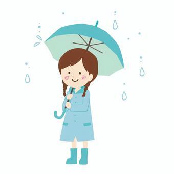 Rainy day child, rain, wet day, rainy season, JPG, PNG and AI