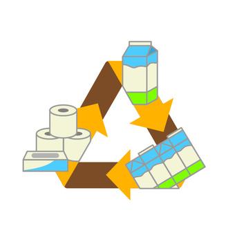 Illustration, recycling, triangle, arrow, JPG, PNG and EPS