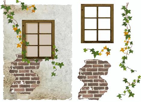 Untaken wall illustration, cafe, brick, antique, JPG, PNG and AI
