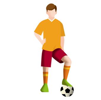 Illustration, football, soccer player, soccer ball, PNG and AI