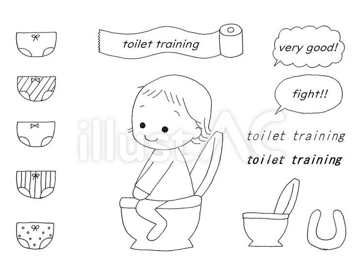 Toilet training_girl, toilet training, toilet, toilet, JPG and PNG