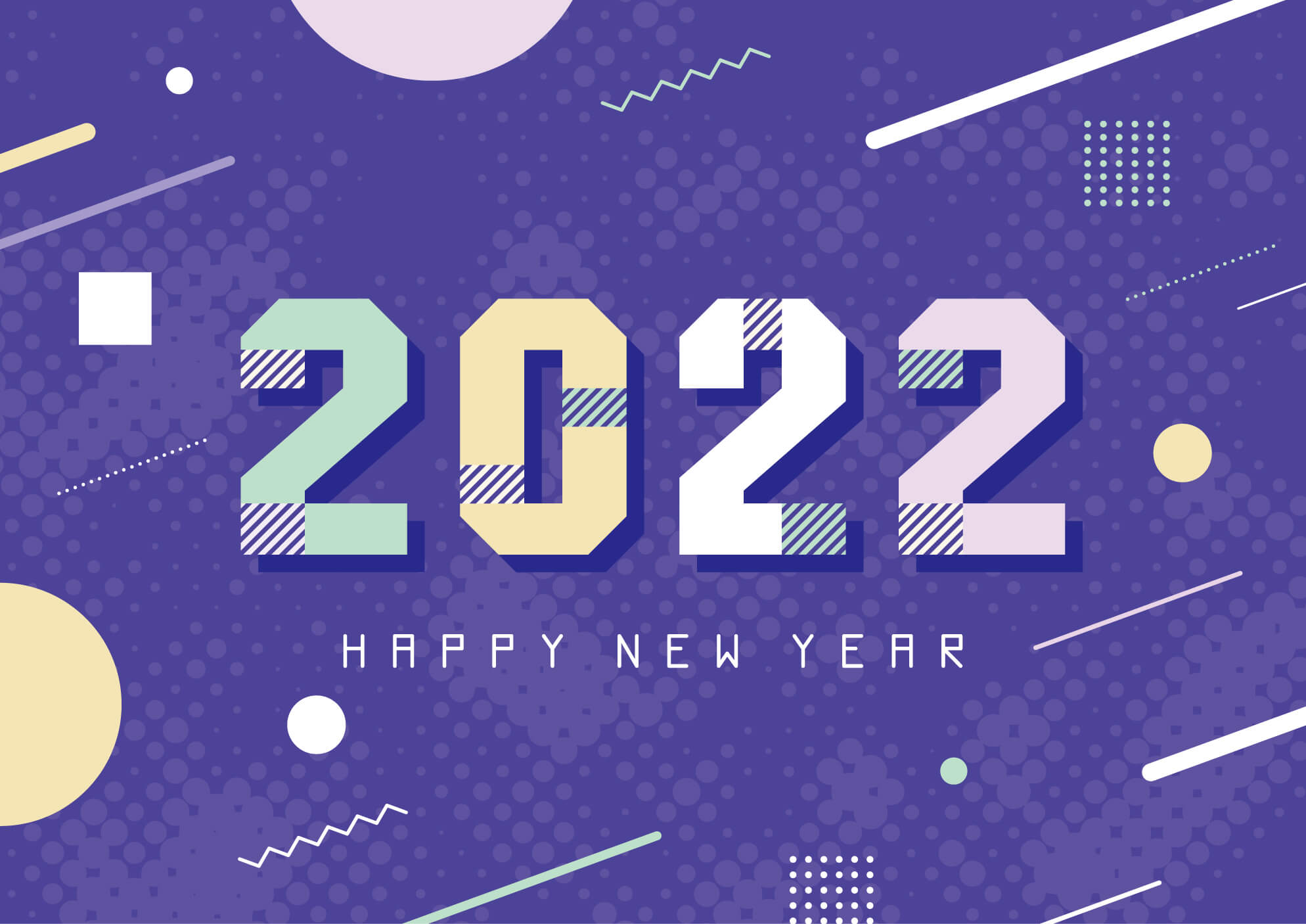 purple new year cards geometric illustAC
