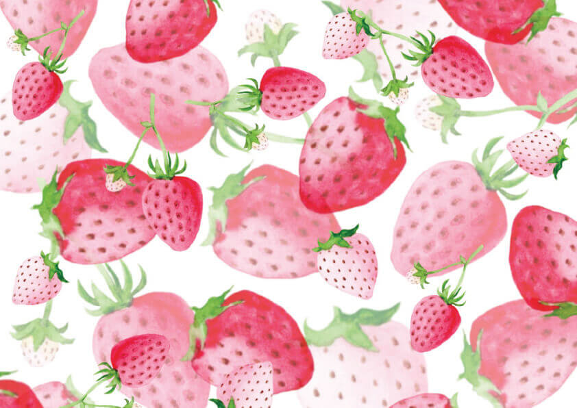 Watercolor Strawberry Cute Valentine's Clipart