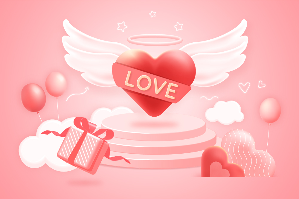 free valentine clipart 3D illustAC