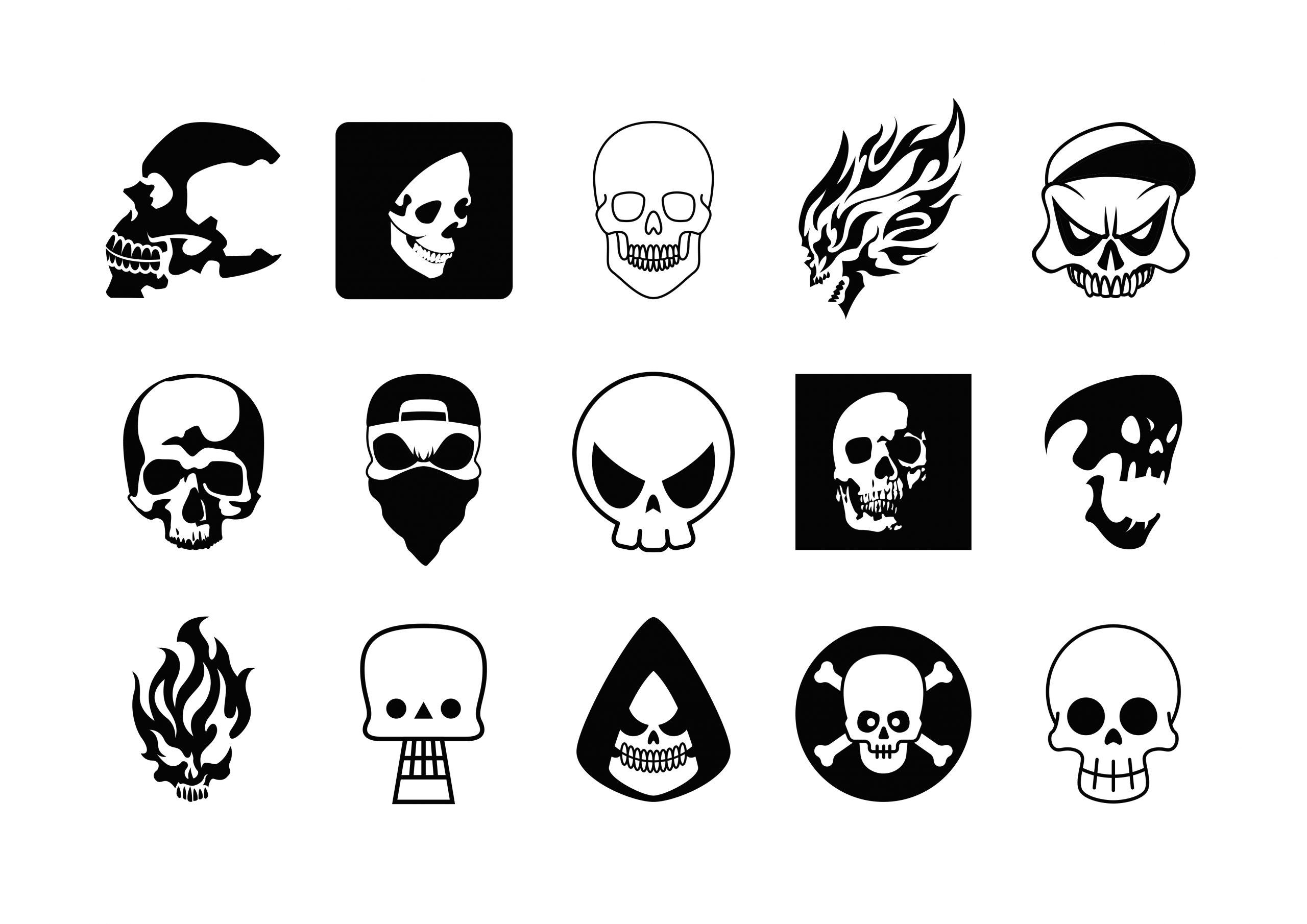 simple skull crossbones clipart