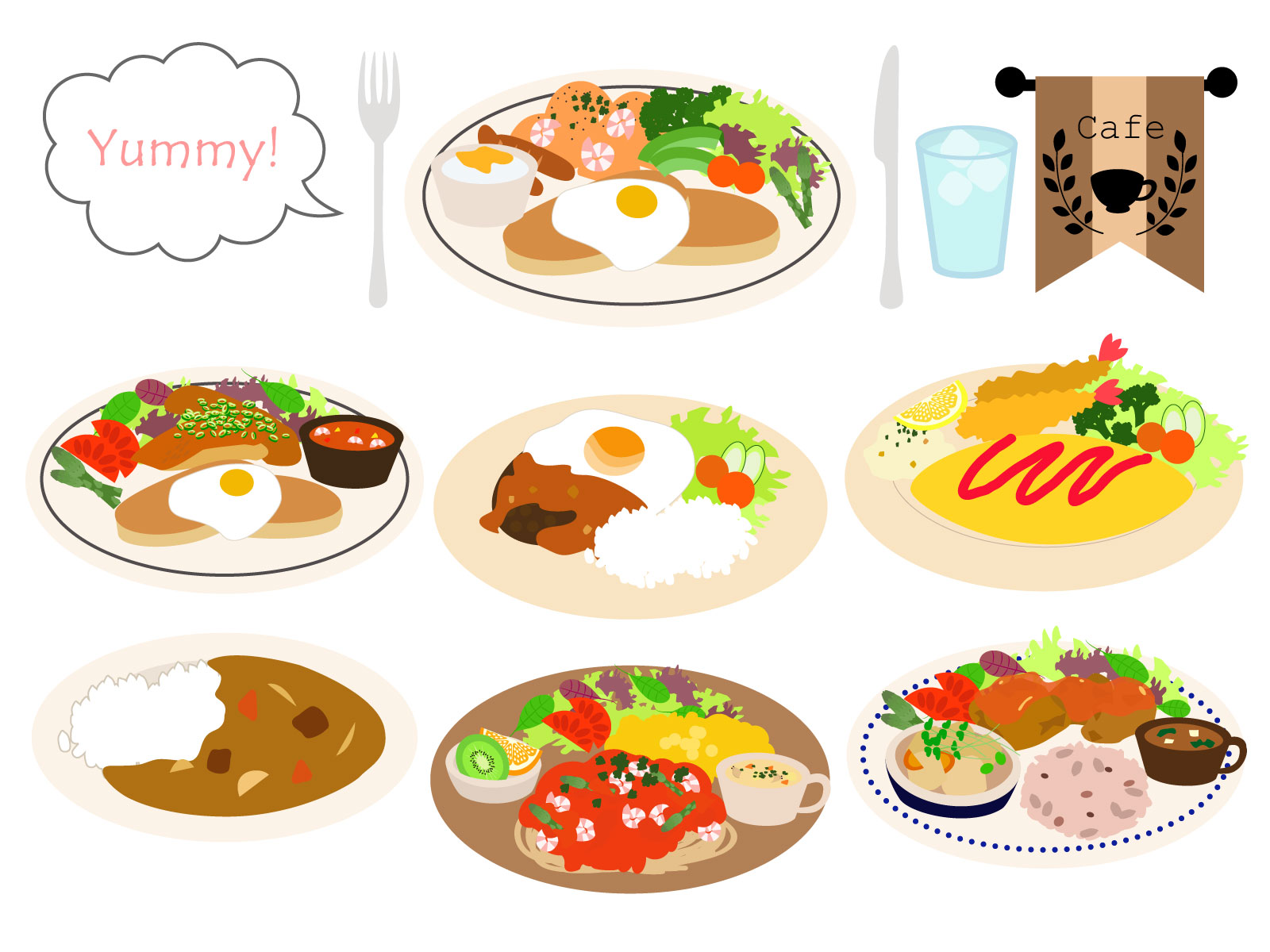 clipart food illustrations