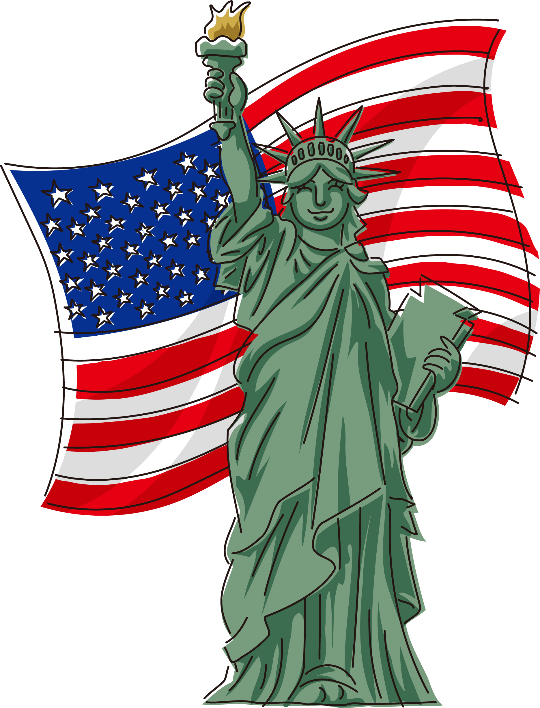 10+ Royalty-Free American Flag Clip Art for Download