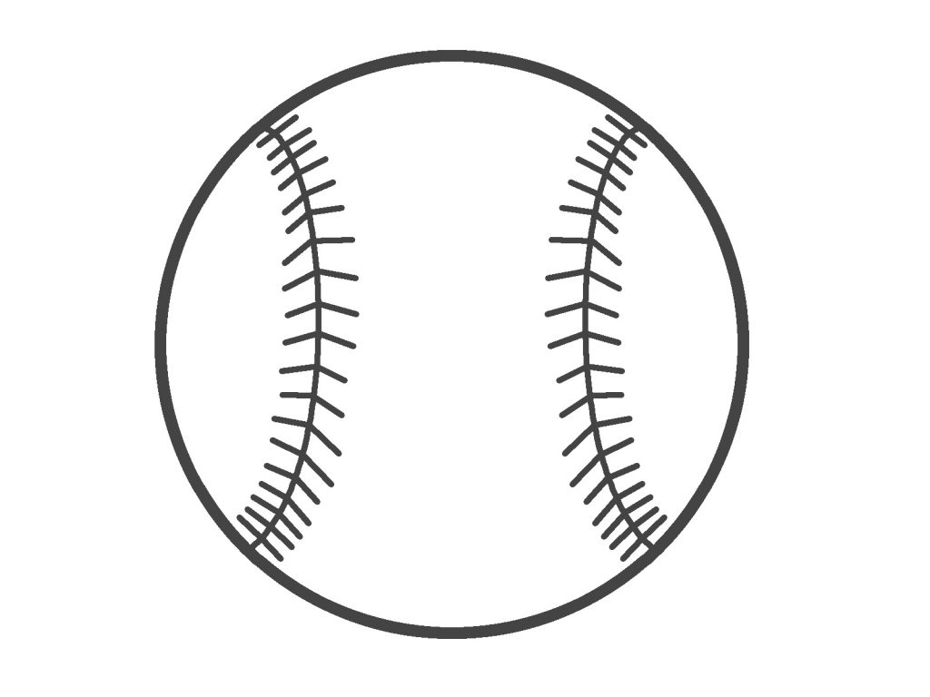 Baseball Outline vector
