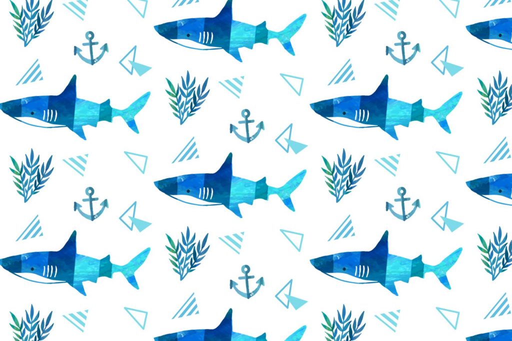 shark seamless pattern background