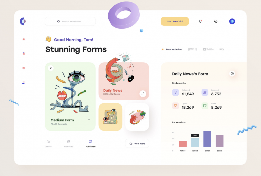 Illustrations in UI Design Guidelines for Beginners: 5 Tips Easy to Follow
