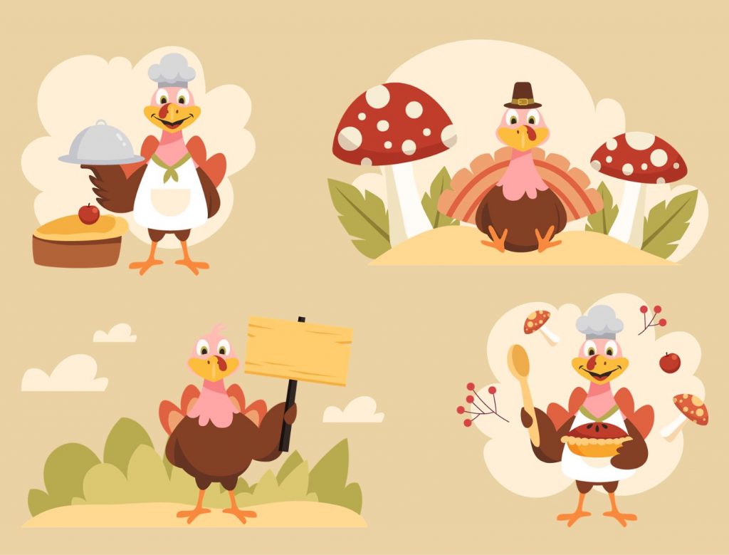 Thanksgiving Freebies: 5 Types of Thanksgiving Illustrations and Templates for Free Download