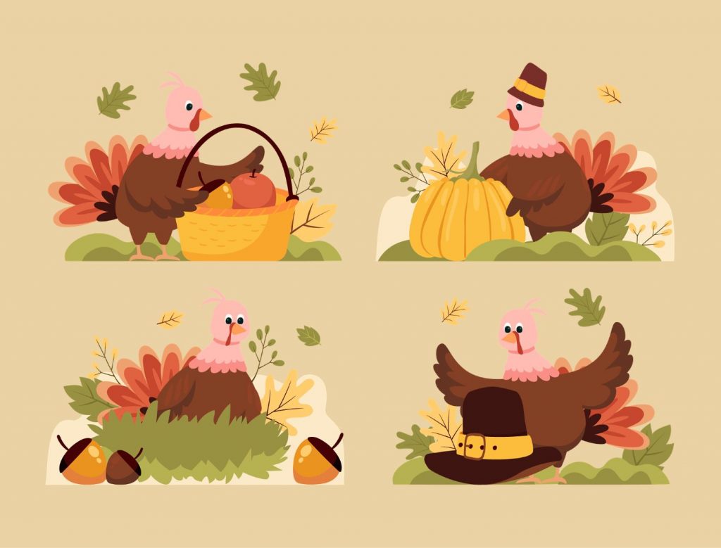 Thanksgiving Freebies: 5 Types of Thanksgiving Illustrations and Templates for Free Download