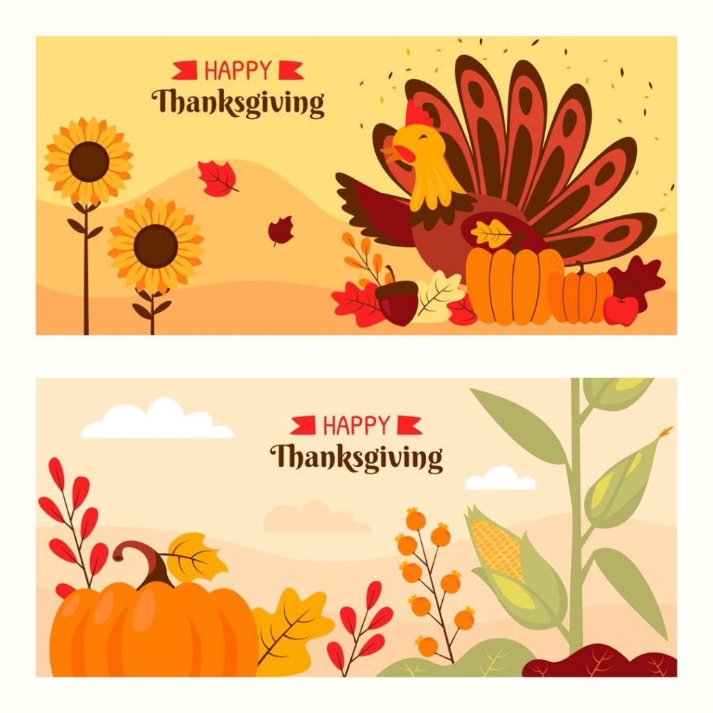 Thanksgiving Freebies: 5 Types of Thanksgiving Illustrations and Templates for Free Download