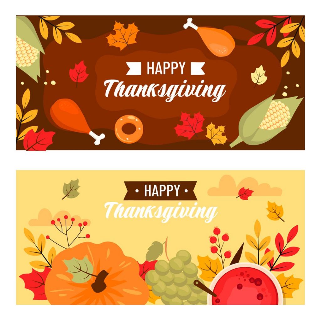 Thanksgiving Freebies: 5 Types of Thanksgiving Illustrations and Templates for Free Download