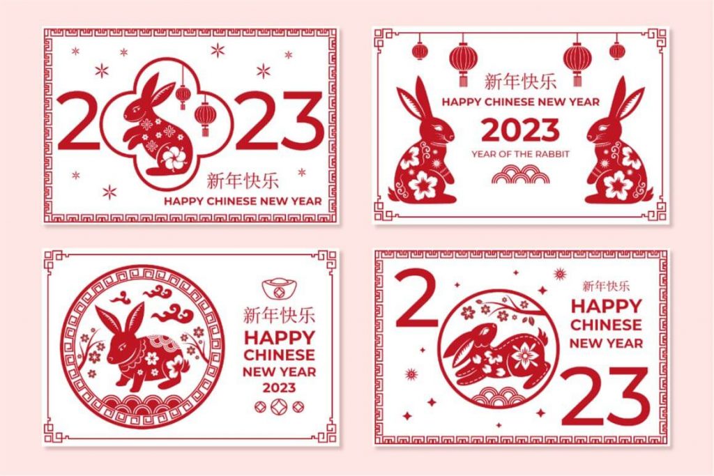 Year of the Rabbit 2023 Freebies: Download 3 Types of Free New Year Illustrations