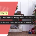 Merry Christmas and Happy New Year 2022: Download Free Christmas Illustrations and Vectors on illustAC