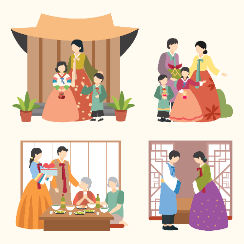 Korean new year illustration collection from illustAC