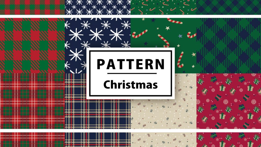 vintage Christmas patterns for wrapping ideas - illustAC