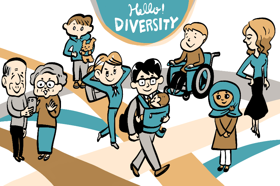 diversity clipart and illustrations from illustAC