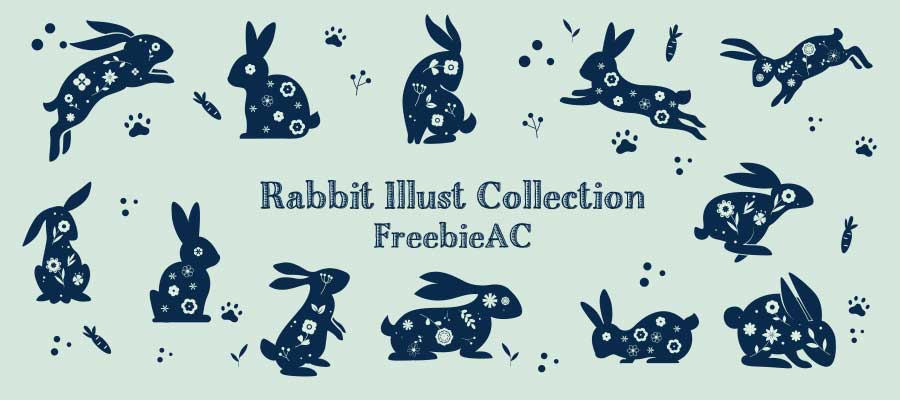 Creative rabbit illustration collection from iilustAC