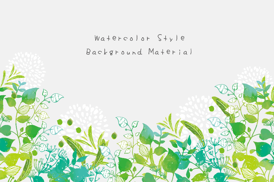 Watercolor-style fresh green frame