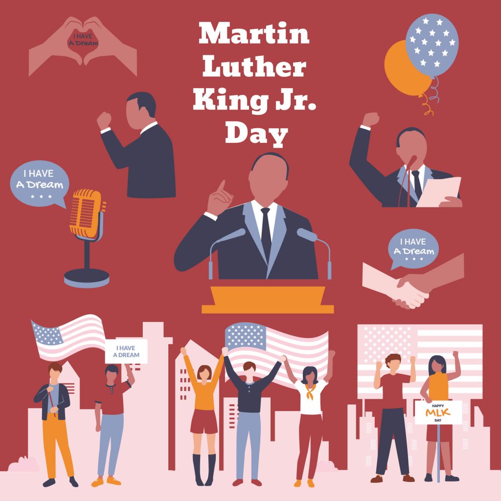 Celebrate Martin Luther King's Day 2023: Download Free Black Lives Matter Vectors on illustAC