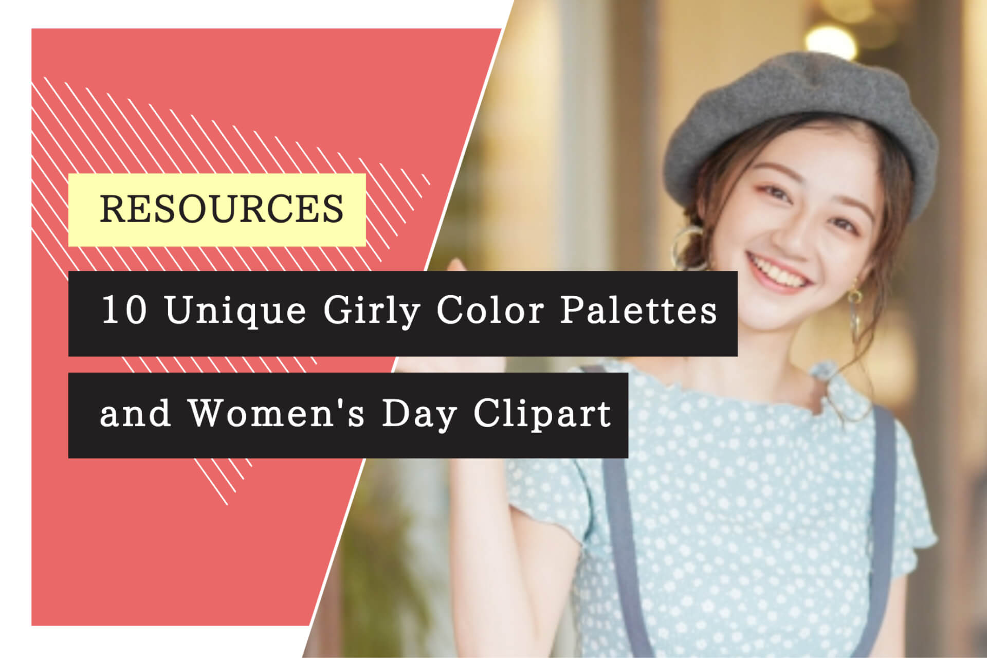 10 Unique Girly Color Palettes and Women’s Day Clipart For Free Download